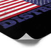 In grote nood ondersteboven American Flag United Poster (Hoek)