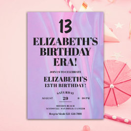 In haar 13e verjaardagsfeestje kaart