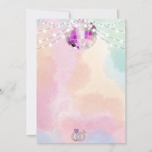 In Haar Bruid Era Muziek Retro Pastel Vrijgezellen Kaart (Achterkant)