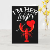 In haar kreeft hart couple cadeau valentin kaart (Gele Bloem)