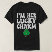 In Haar Lucky Charm Matching Couples St Patricks D T-shirt (Design voorkant)