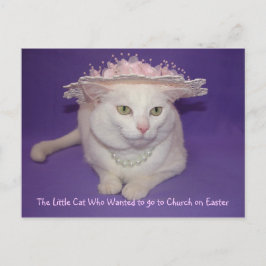 In haar paashaas feestdagenkaart