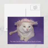 In haar paashaas feestdagenkaart (Voorkant / Achterkant)