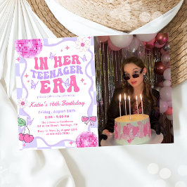In haar Teenager Era versie Verjaardag Foto Kaart