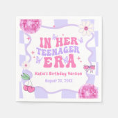 In haar tiener tijdperk verjaardagsfeestje servet (Voorkant)