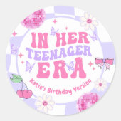 In haar tiener tijdperk verjaardagsfeestje Sticker (Voorkant)