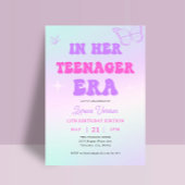 In haar tiener tijdperk versie verjaardagsfeestje kaart