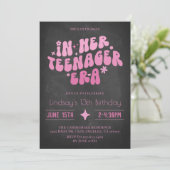 In haar tienertijd Groovy Verjaardag Kaart (Staand voorkant)