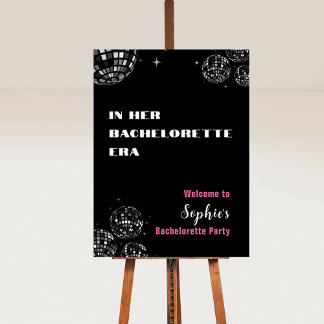In haar tijd Bachelorette Party Welkomstbord Poster
