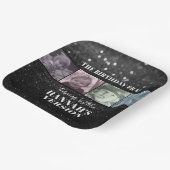 In haar verjaardag tijdperk foto tijdperken verjaa papieren bordje (Gebogen)