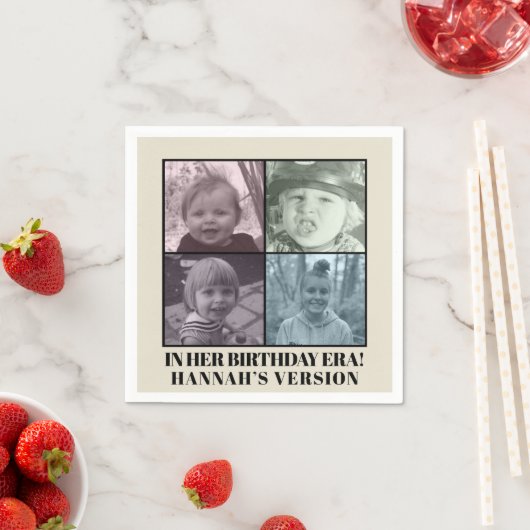 In haar verjaardag tijdperk foto tijdperken verjaa servet (Insitu)