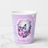 In haar verjaardag tijdperk verjaardagsfeestje pap papieren bekers (Achterkant)