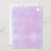 In haar verjaardag tijdperk verjaardagsuitnodiging kaart (Achterkant)