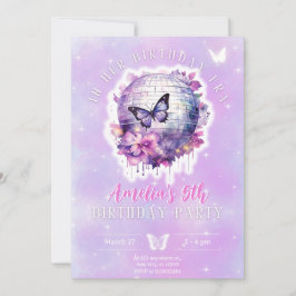 In haar verjaardag tijdperk verjaardagsuitnodiging kaart