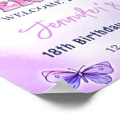 In haar verjaardagsevenement welkom Poster (Hoek)