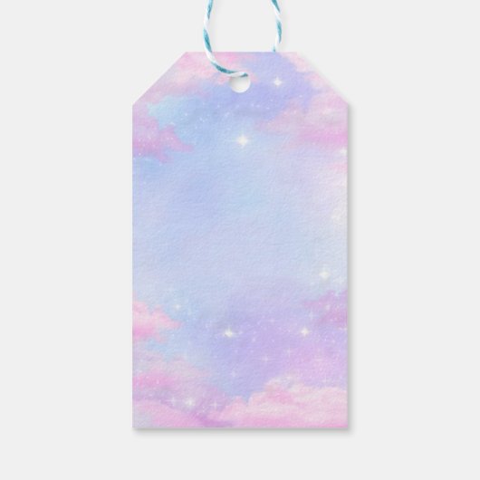 In haar verjaardagsfeestje cadeaulabel (Achterkant)