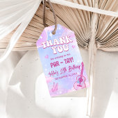 In haar verjaardagsfeestje cadeaulabel