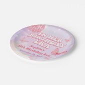 In haar verjaardagsfeestje papieren bordje (Gekanteld)