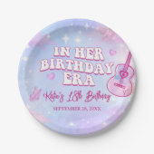 In haar verjaardagsfeestje papieren bordje (Voorkant)