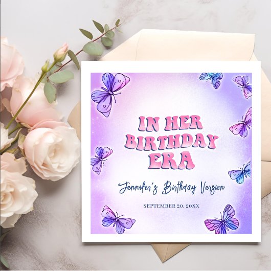 In haar verjaardagsfeestje servet