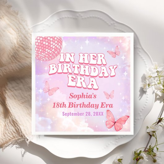 In haar verjaardagsfeestje servet