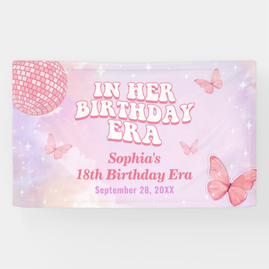 In haar verjaardagsfeestje spandoek (Horizontaal)