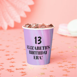 In haar verjaardagstijd 13de verjaardagsfeest papieren bekers