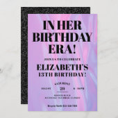 In haar verjaardagstijdperk elk tijdperk verjaarda kaart (Voorkant / Achterkant)