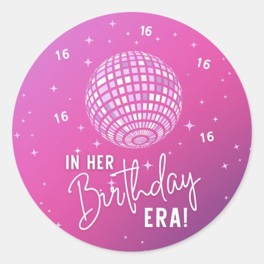 In haar verjaardagstijdperk, Era Party, Eras Party Ronde Sticker (Voorkant)