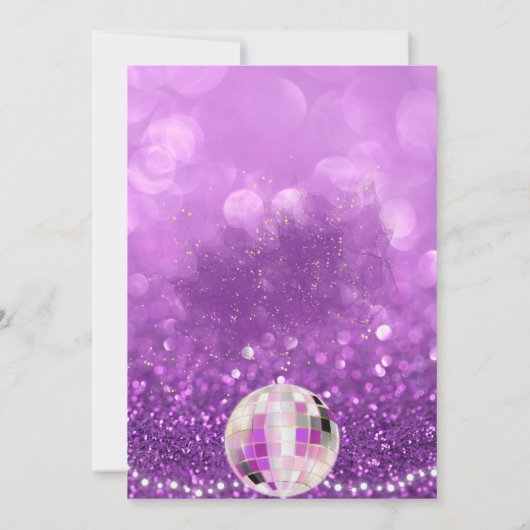 In haar vrouw tijdperk retro Paarse vrijgezellenfe Kaart (Achterkant)