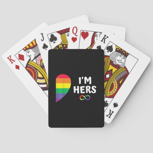 In haar ziet ze de mijne matchen voor trots lesbis pokerkaarten (Achterkant)