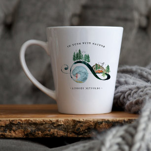 In Harmonie Met De Natuur   Rustieke Waterverf Mon Latte Mok