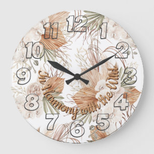 In Harmonie met de Wilde Wandklok Boho Decor
