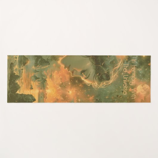 In harmonie met het universum yogamat (Voorkant (horizontaal))