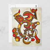 In Harmony And Out Of Tune - Abstract Art Postcard Briefkaart (Voorkant / Achterkant)
