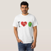 in hart olijfgaard, T-shirt (wit) (Voorkant volledig)