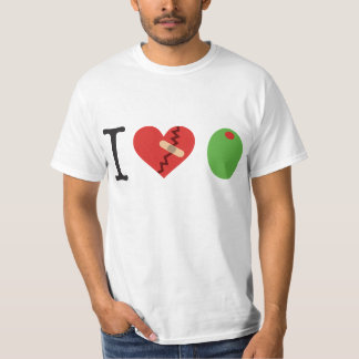 in hart olijfgaard, T-shirt (wit)