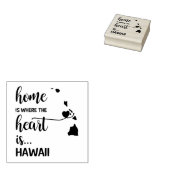 In Hawaï is het hart daar Rubberstempel (Gestempeld)