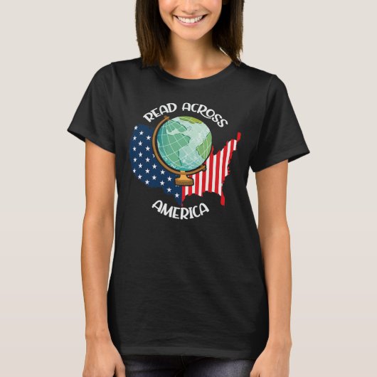 In heel Amerika lezen we Global Reading Lover T-shirt (Voorkant)