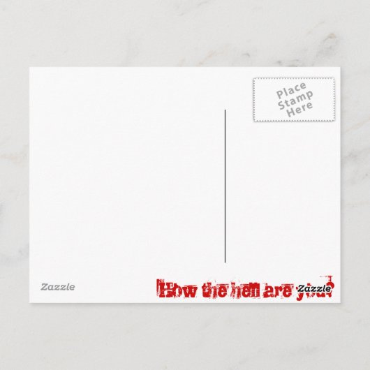 In Hell Briefkaart (Achterkant)