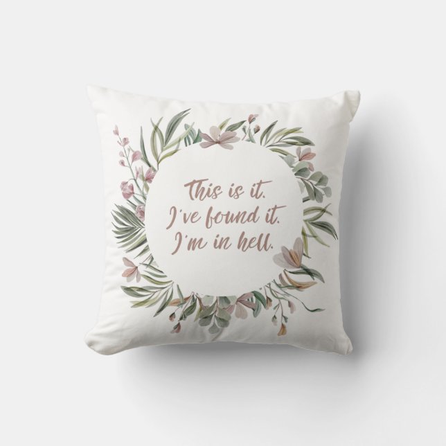 In Hell Floral Pillow Kussen (Voorkant)