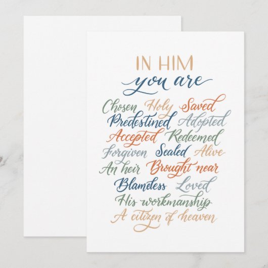 In Hem ben je een kaart (Voorkant / Achterkant)