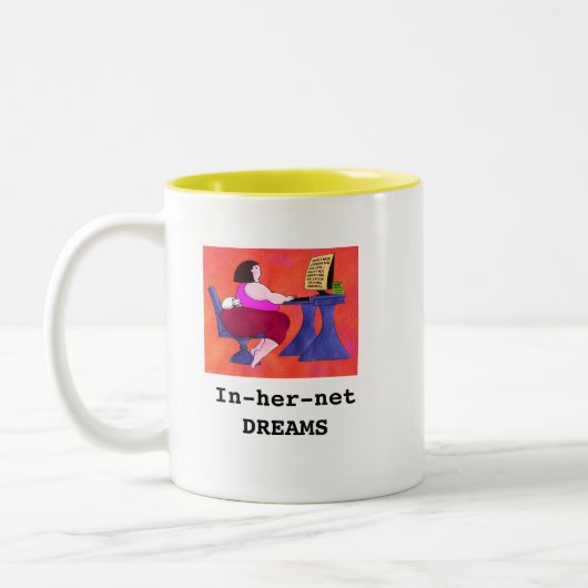 In-her-net DREAMS-mok Tweekleurige Koffiemok (Links)