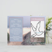 In Herdenking: één-voudig begrafenisprogramma (Staand voorkant)