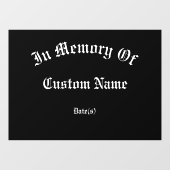 In Herdenking Giant Tribute Raamsticker (Vel)