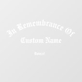 In Herdenking Tribute Giant Raamsticker (Vel)