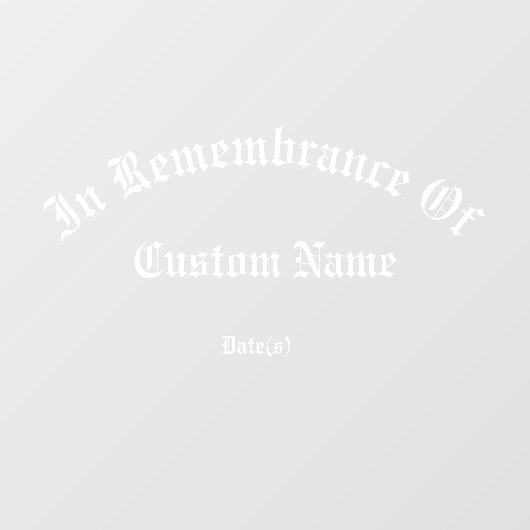 In Herdenking Tribute Giant Raamsticker (Vel)