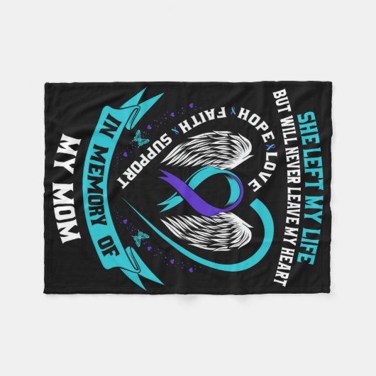 In herinnering aan mijn moeder verlies van zelfmoo fleece deken (Voorkant (Horizontaal))