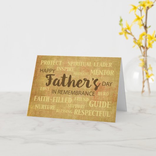 In herinnering religieuze Vaderdag kwaliteiten Kaart (Gele Bloem)
