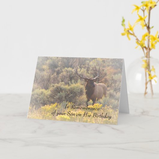 In Herinnering van Zoon op Zijn Elanden van de Kaart (Gele Bloem)